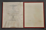 WWII German Knights Cross of the Iron Cross Formal Award Document