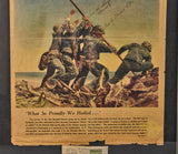 AMAZING Newspaper Page Signed by Ira Hayes and Rene Gagnon, Iwo Jima Flag Raisers