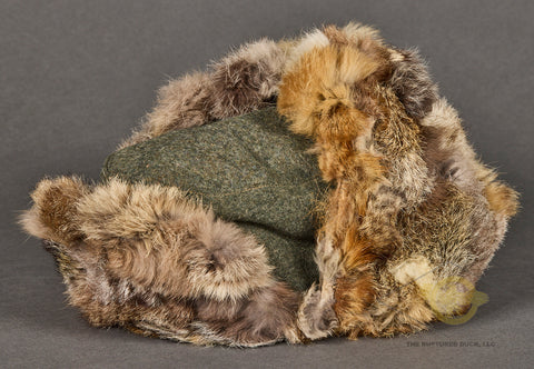 WWII German Army Winter Rabbit Fur Cap
