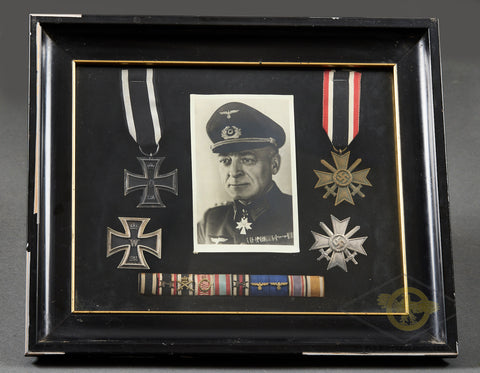 German WWII Framed Medal Grouping
