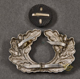 German WWII Army Wreath and Cockade for Visor Cap