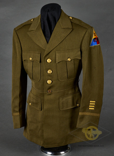 WWII US 21st Armored Division Service Dress Tunic – The Ruptured Duck, LLC