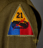 WWII US 21st Armored Division Service Dress Tunic