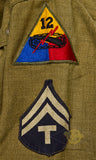 WWII US Service Shirt for 12th Armored Division (Dual Unit)