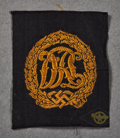 German WWII DRL Gold Sports Badge in Cloth