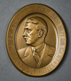 German WWII Brass Hitler Wall Plaque