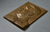 German WWII Bronze Plaque of Hitler