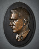 German WWII Bronze Wall Plaque of Hitler