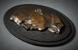 German WWII Bronze Wall Plaque of Hitler