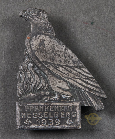 German WWII Frankentag Hesselburg 1939 Eagle Tinnie