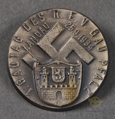 NSDAP 1st Gautag of the REV Gau Pfalz, Landau 1934 Tinnie