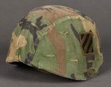 US 1980’s era PAS-GT Helmet w/3rd Infantry Division Cover