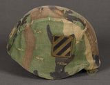 US 1980’s era PAS-GT Helmet w/3rd Infantry Division Cover