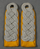 WWII German Army Cavalry Major Sew in Shoulder Board Set