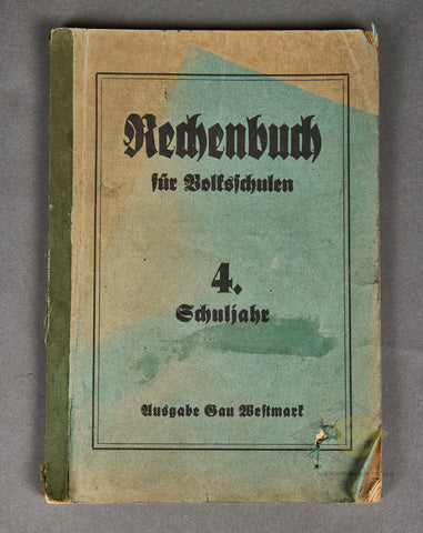 German WWII Original Arithmetic Book for 4th Graders