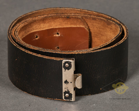 German WWII Paramilitary Black Leather Belt