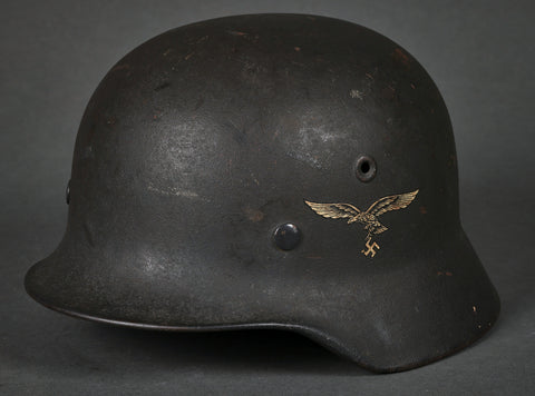 WWII German Model 1940 Luftwaffe Single Decal Combat Helmet