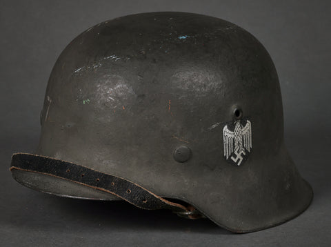 WWII German Army Model 1942 Single Decal Combat Helmet