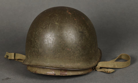 WWII US M1 Helmet with Display Paratrooper Liner