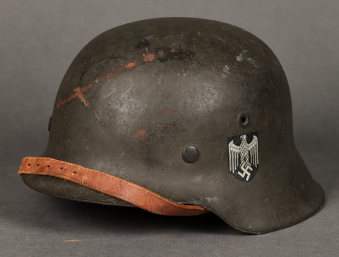 WWII German Army Model 1942 Single Decal Combat Helmet