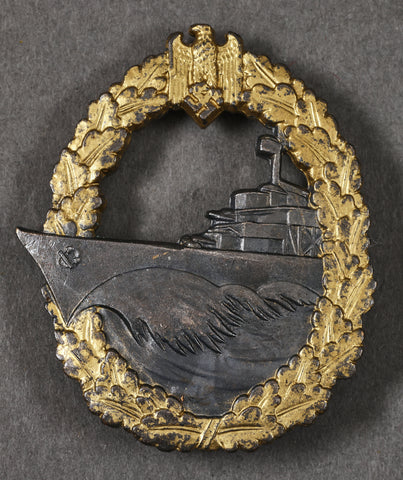 German WWII Kriegsmarine Destroyer’s War Badge by Friedrich Orth