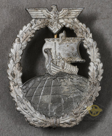 German WWII Kriegsmarine Auxiliary Cruiser Badge