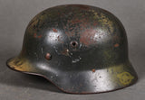 WWII German Model 1940 Luftwaffe Ex-Single Decal Camouflage Helmet