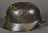 WWII German Model 1940 Luftwaffe Ex-Single Decal Camouflage Helmet