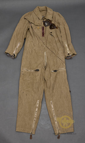 WWII German Luftwaffe Summer Flyers Suit with Goggles