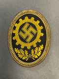 German NAZI DAF Visor Cap Insignia