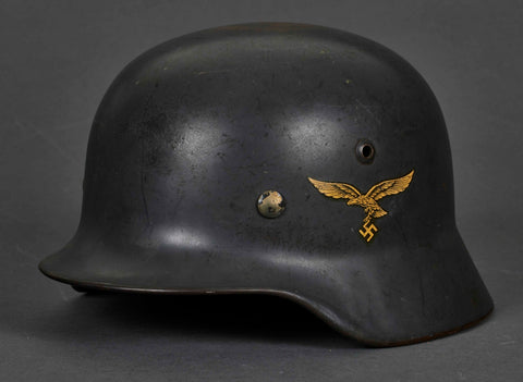 WWII German Luftwaffe Model 1935 Single Decal Helmet