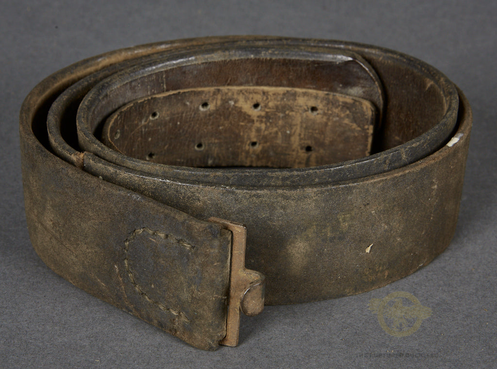 Black Cracked Leather Belt