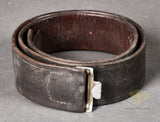 German WWII Black Leather Combat Belt