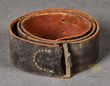 German WWII Black Leather Field Belt