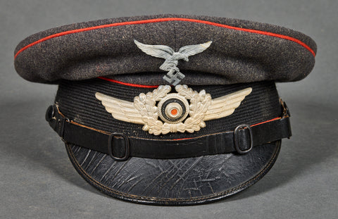 WWII German Luftwaffe Other Ranks Artillery Visor Cap