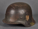 WWII German Army Model 1942 Single Decal Helmet