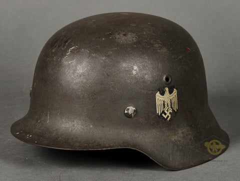 WWII German Model 1942 Army Single Decal Helmet