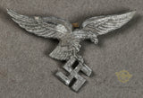 Early German WWII Luftwaffe Droop Tail Eagle Cap Insignia