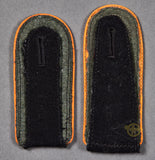 German WWII NON-MATCHED SS Scharführer Slip on Shoulder Boards