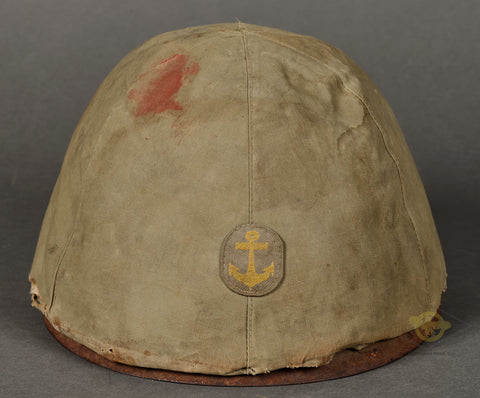 Very Desirable WWII Imperial Japanese Navy Helmet with Cover