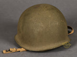 WWII US M-1 Helmet with EARLY Hawley Liner